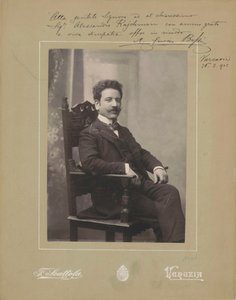 Portræt af organisten og komponisten Marco Enrico Bossi 1861-1925, ca. 1900. af Venezia . Photo studio Francesco Scattola