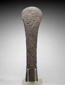 Palma med en vandfugl, 300-1200 e.Kr. (basalt) af Veracruz Veracruz
