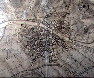 Kort over Firenze af Vercellini Terreni