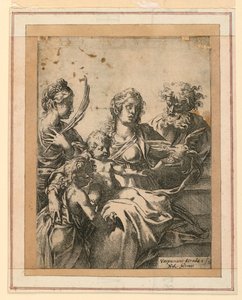 Jomfruen og barnet med Saints Elizabeth, Joseph og Young Johannes Døber