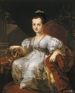 Portræt af Isabella II som barn (olie på lærred) af Vicente Lopez y Portana