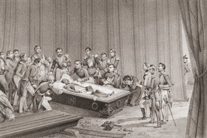 Napoleons krop. af Victor (after) Adam