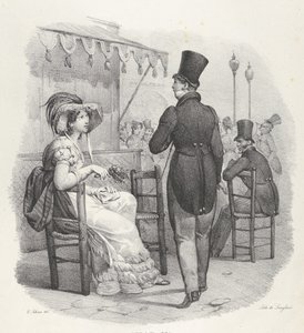 Kap. IV: Hun kigger på mig! Gud hvilken lykke! Hun lægger mærke til mig! Hvilken lykke!, 1824. af Victor Adam
