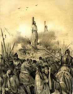 Jacques de Molay (Molai) (1243-1314), den sidste store mester i Tempelridderordenen (1298), døde på slagteren. Philippe le Bel fik ham arresteret (1307), tortureret og fængslet, før han brændte ham levende sammen med kommandanten i Normandiet, Geoffroy de  af Victor Adam