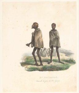 Beklædning af beboerne i King George Sound (det vestlige Australien) Nlle. Hollande. Naturels du port du Roi Georges (titel på objektet) Voyage of Discovery of the Astrolabe (serietitel) Voyage de découvertes de l
