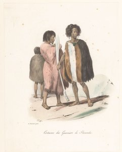 Beklædning af krigerne fra Shouraki (New Zealand) Costume des Guerriers de Shouraki (titel på objekt) Voyage of Discovery of the Astrolabe (serietitel) Voyage de découvertes de l