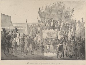 Militærfestival i Boulogne, hvor Napoleon uddeler stjerner fra Æreslegionen