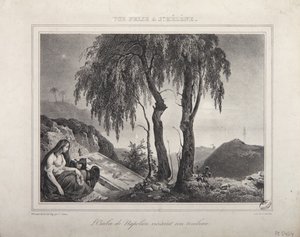Skyggen af Napoleon besøger hans grav, udsigt over Saint Helena