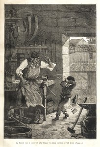 Biographie populaire illustrée de Gambetta - Folien knækkede og ramte den unge tilskuer i øjet af Victor Armand Poirson