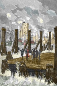 Siege de la Rochelle (1627-1628): "" Kardinal af Richelieu (1585-1642) på La Rochelles dæmning, under belejringen af byen, place d