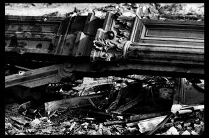 Nedrivning af det centrale marked i Paris i august 1971 (s/h foto)