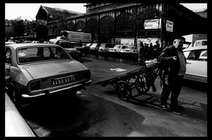 Les halles de Paris lige før nedrivningen af august 1971 (s/h foto)
