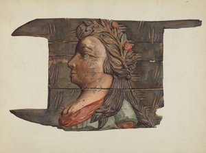 Træskærerarbejde, ca. 1938. af Victor F. Muollo