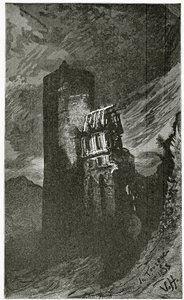 La Tourgue - illustration fra Quatre Vingt Treize, 19. århundrede (sw-stik) af Victor Hugo