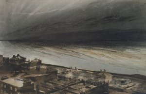 Marine-Terrace, Jersey, 1855 (kul, blyant og gouache på papir) af Victor Hugo