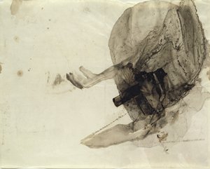 Uden titel, ca. 1853-5 (blækvask på papir) af Victor Hugo