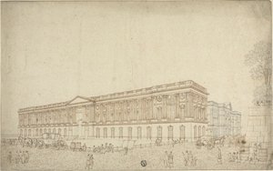 Kolonnaden på Louvre af Victor Jean Nicolle