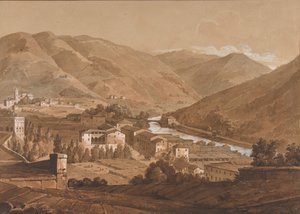 By i en alpedal, n.d. af Victor Jean Nicolle
