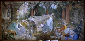 Tornerose (traditionel fortælling) - Tornerose - Maleri af Viktor Mikhaylovich Vasnetsov (1848-1926), olie på lærred