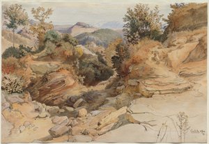 Sabinebakkerne og Rocca Santo Stefano, set fra Civitella