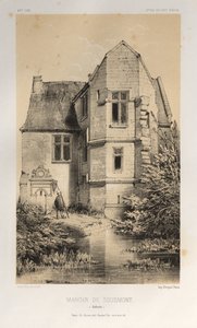 Malerisk arkitektur eller monumenter fra det 15. århundrede. Og XVI. Centuries: Chateaux of France of the XV and XVI Centuries: Pl. 47, Manoir De Sousmont (Calvados) af Victor Petit