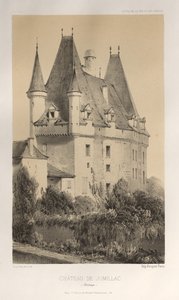 Malerisk arkitektur eller monumenter fra det 15. århundrede. Og XVI. Centuries: Chateaux of France of the XV and XVI Centuries: Pl. 51, Château De Jumillac (Dordogne) af Victor Petit