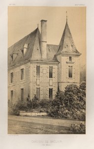 Malerisk arkitektur eller monumenter fra det 15. århundrede. Og XVI. Centuries: Chateaux of France of the XV and XVI Centuries: Pl. 59, Château De Baclair (Nedre Seine) af Victor Petit