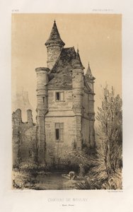 Malerisk arkitektur eller monumenter fra det 15. århundrede. Og XVI. århundreder: Chateaux De France fra det XV og XVI århundreder: Pl.11, Chateau De Maulny (Haute-Marne) af Victor Petit