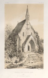Malerisk arkitektur eller monumenter fra det 15. århundrede. Og XVI. århundreder: Chateaux De France fra det XV og XVI århundreder: Pl.22, Fontaine-Jeans kapel (Loiret) af Victor Petit