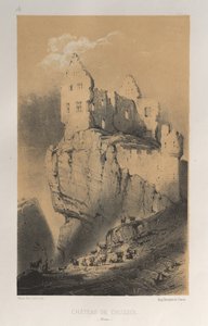 Malerisk arkitektur eller monumenter fra det 15. århundrede. Og XVI. Centuries: Chateaux De France fra det XV og XVI århundreder: Pl. 30, Chateau De Crussol (Drome) af Victor Petit