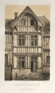 ...pl. 25, Maison En Bois Sculpte A Cravan Yonne, udgivet 1860. af Victor Petit