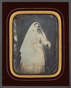 Portræt af en pige, ca. 1853 (foto) af Victor Plumier