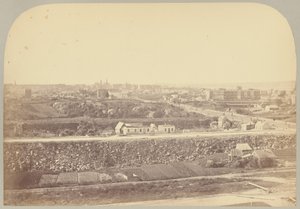 Pl. XVII. Panoramaudsigt vest for museet