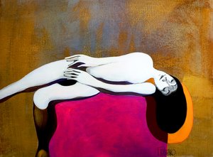 Elegant liggende figur