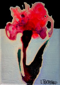 Rød abstrakt blomst af Victor Tkachenko