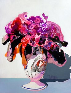 Den livlige blomsterkvinde af Victor Tkachenko