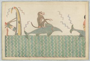 Aben og delfinen, Illustration til Æsops fabler