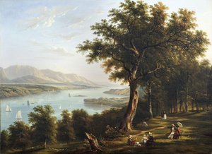 Udsigt fra Hyde Park ved Hudson-floden, 1845 af Victor de Grailly