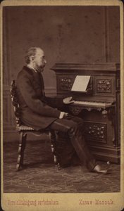 Portræt af librettisten og komponisten Franz Friedrich Richard Genée 1823-1895, ca 1880-1885. af Vienna . Photo studio Xaver Massak