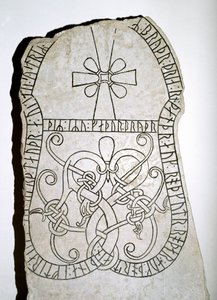 Runesten med kors, 7.-8. århundrede af Viking