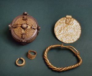 Vikinge smykker fra Gotland, Sverige. 10. århundrede. Stockholm, Historisk museum