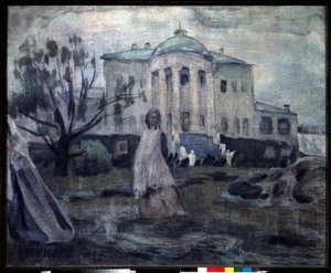 Fantomer (spøgelser). Peinture de Victor (Anden) Elpidiforovich Borisov Musatov (Borisov-Musatov) (1870-1905). Tempera Sir Toile af Viktor Elpidiforovich Borisov Musatov