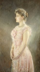 Portræt af kejserinde Alexandra Fyodorovna af Rusland 1872-1918, hustru til zar Nicholas II, 1901 af Viktor Karlovich Stemberg