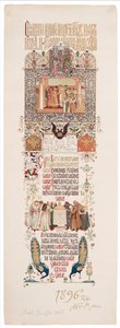 Menu med festmåltid for at fejre kroningen af Nicholas II og Alexandra Fyodorovna, 1896 af Viktor Mikhaylovich Vasnetsov