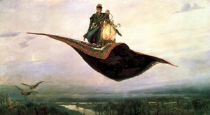 Rider på et flyvende tæppe, 1880