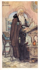 Sankt Nestor Krønikeskriveren, 1919 af Viktor Mikhaylovich Vasnetsov