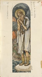 Sankt Prokopius af Ustyug Studerer for fresker i St. Vladimirs katedral i Kiev, 1884-1889 af Viktor Mikhaylovich Vasnetsov