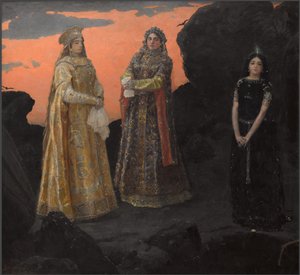 Tre dronninger af det underjordiske rige, 1879. af Viktor Mikhaylovich Vasnetsov