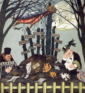 De kontrarevolutionæres grav: Wrangel, Dutov, Kolchak, ca. 1920-1921 (plakat) af Viktor Nikolaevich Deni