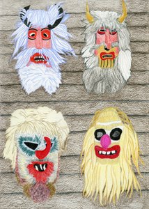 Folkelige vintermasker af Viktoriia Saunina